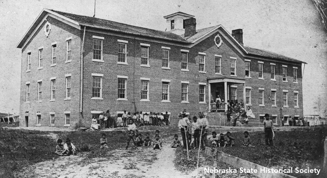 Native American students at the Genoa Boarding School